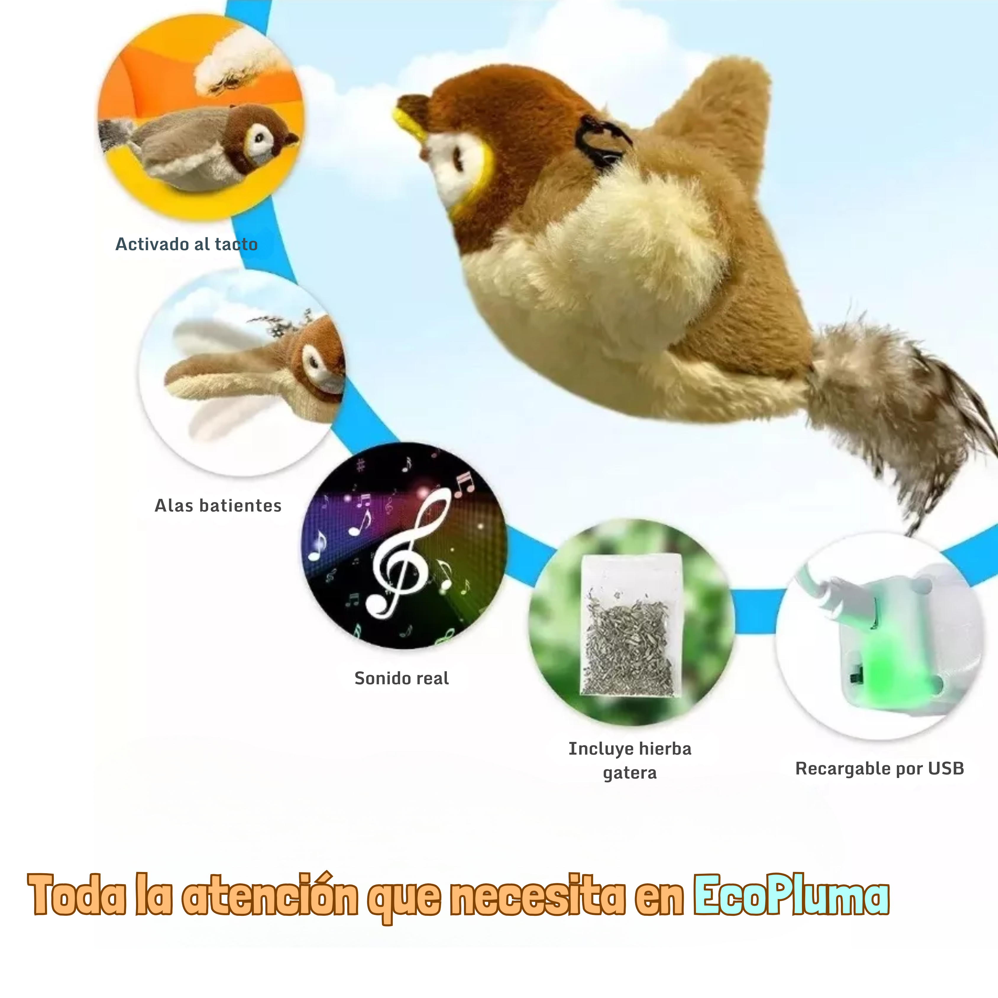 Ecopluma -materiales no tóxicos, resistentes y seguros para tus gatos🐱